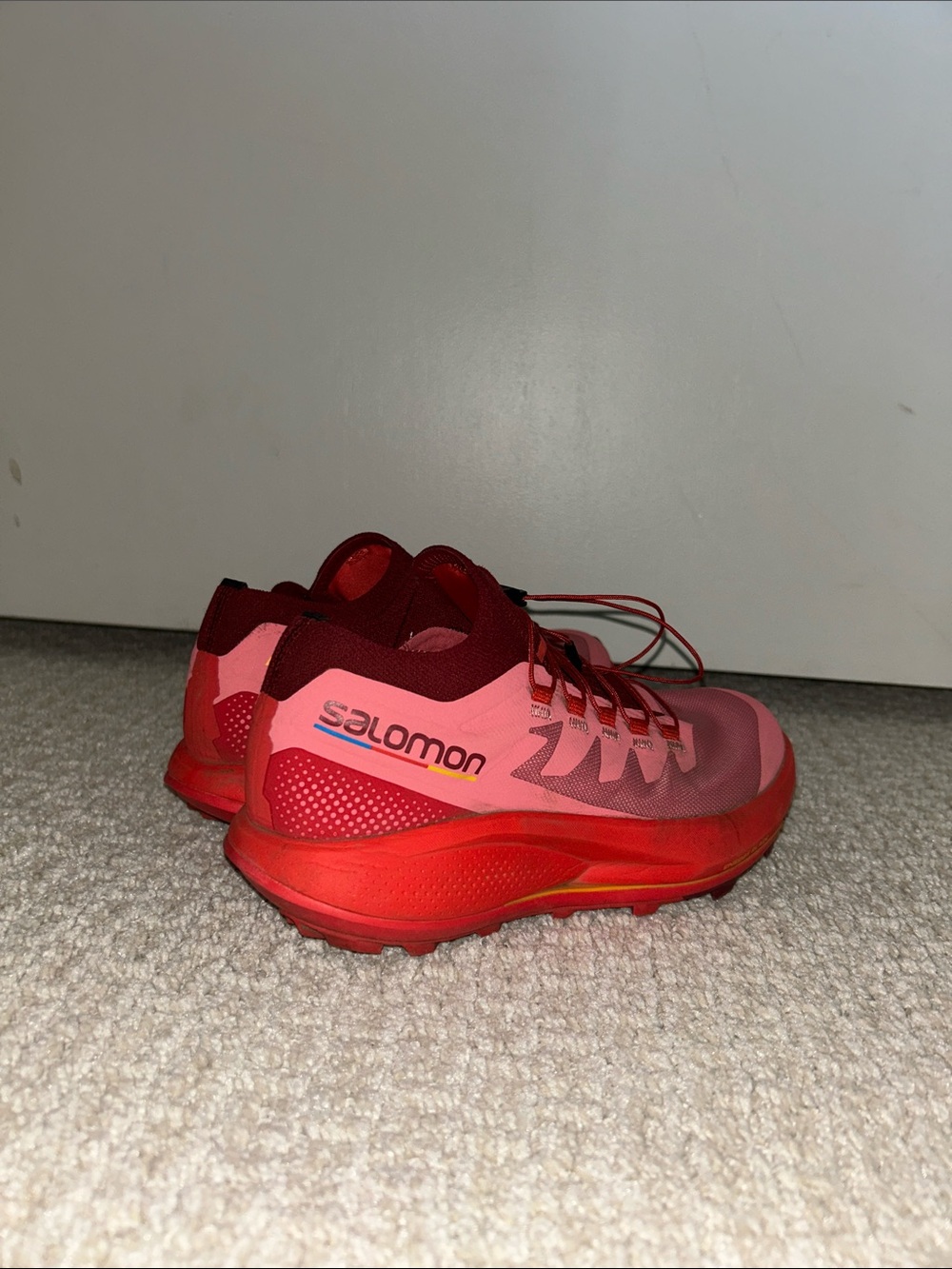 Salomon Women's Pink and Red Trail Runners - Picture 2 of 3